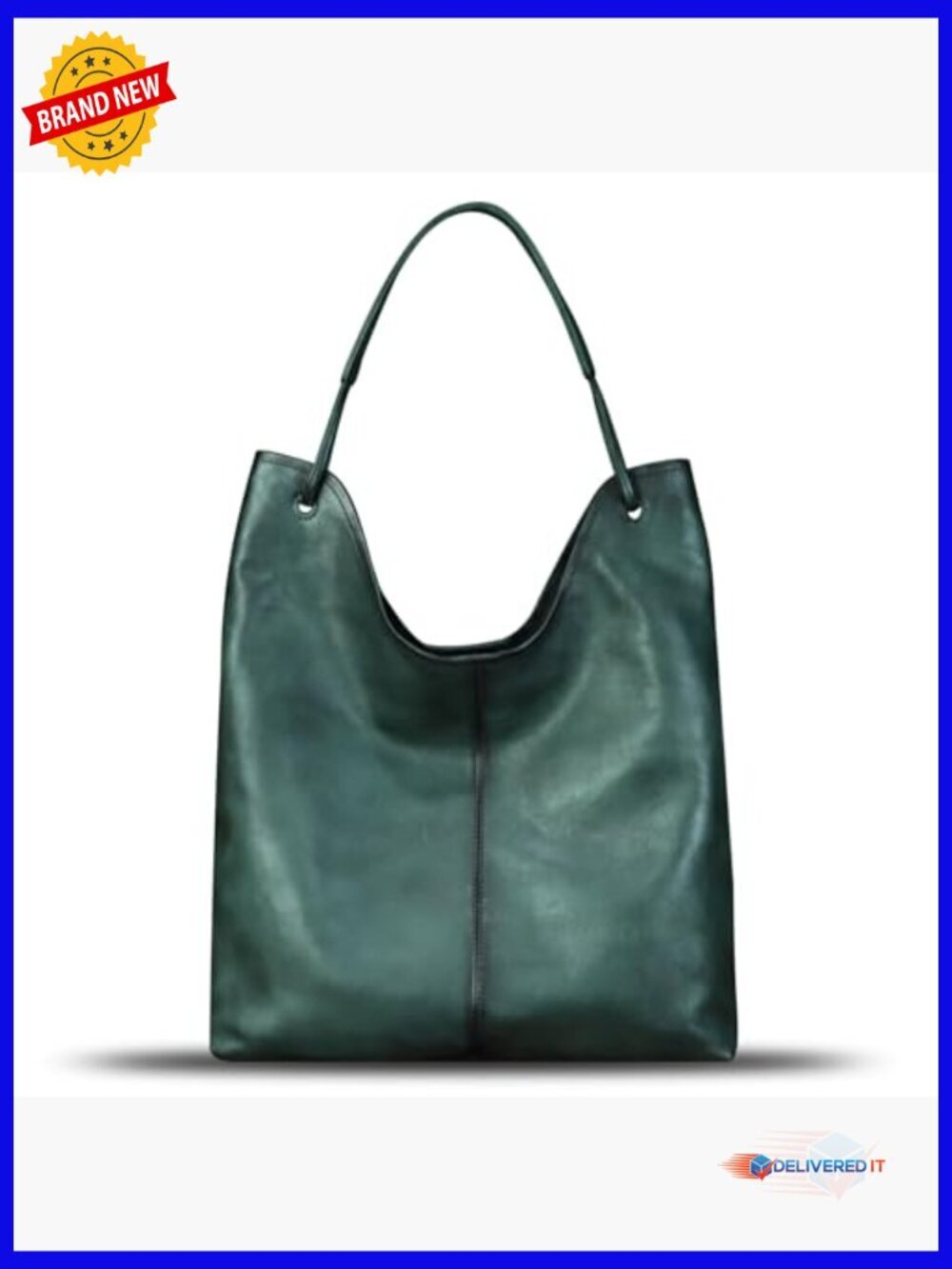 Genuine Leather Hobo Bag Large Tote Vintage Satchel Purse Shoulder Bag Work - Picture 3 of 7